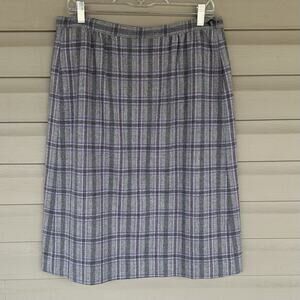 Pendleton Gray Plaid Pencil Skirt